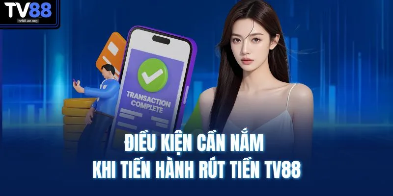 Rút Tiền TV88 1 Điều kiện cần nắm khi tiến hành rút tiền TV88